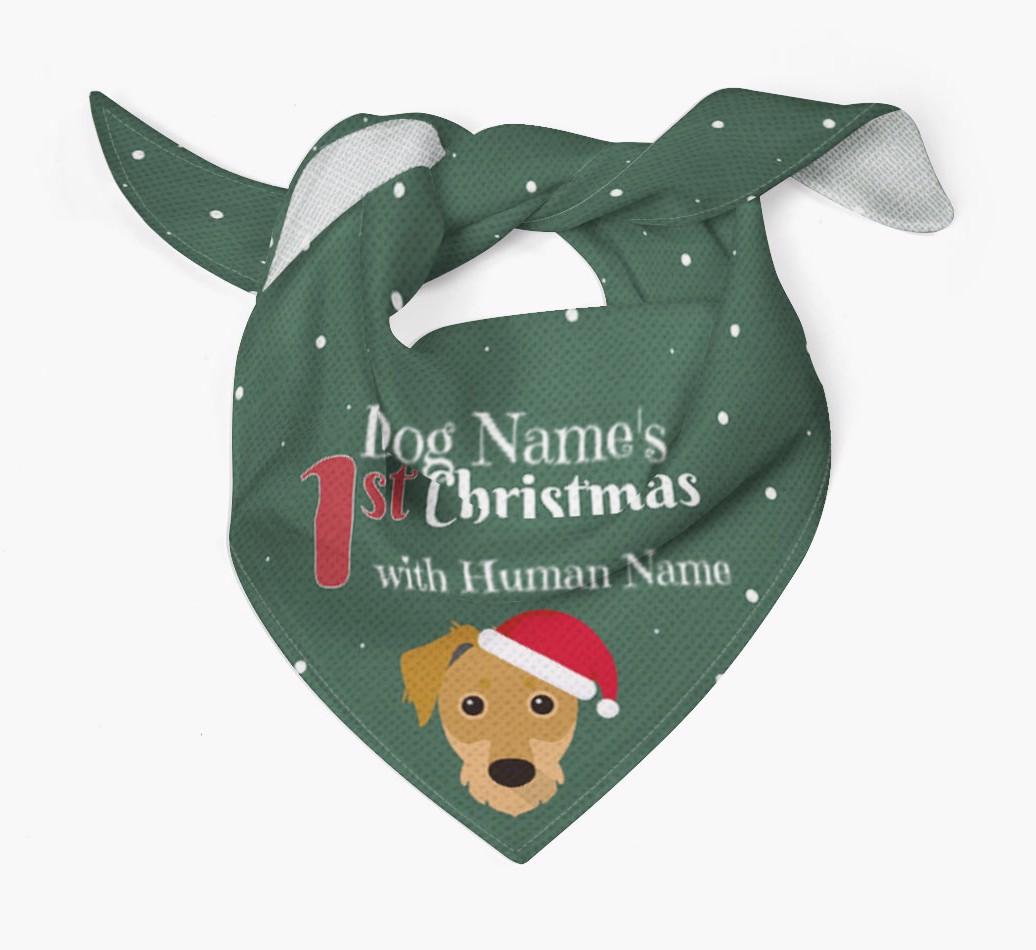 First Christmas Personalised Bandana with {breedFullName} Icon