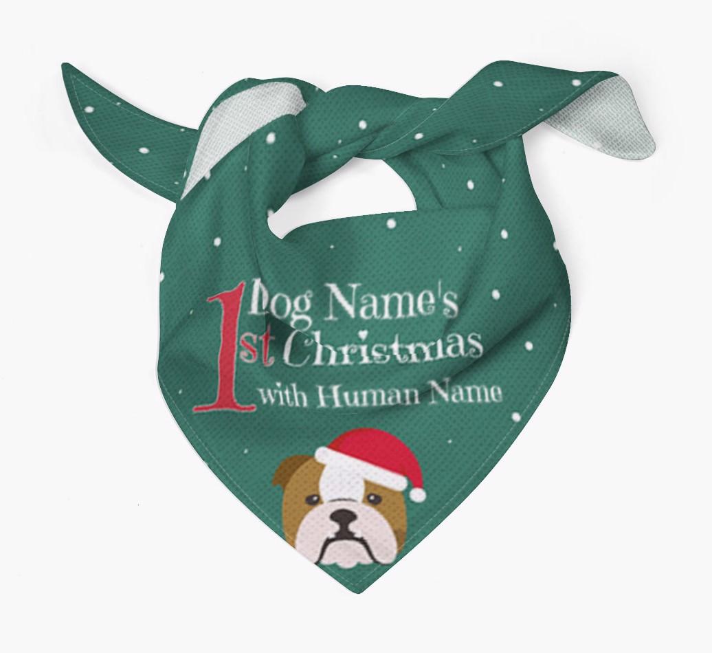 First Christmas Personalised Bandana with {breedFullName} Icon