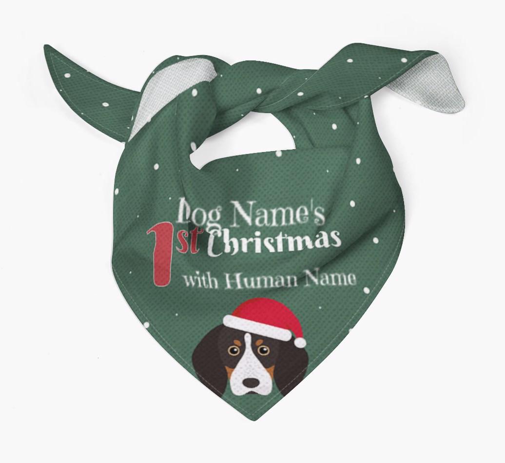 First Christmas Personalised Bandana with {breedFullName} Icon