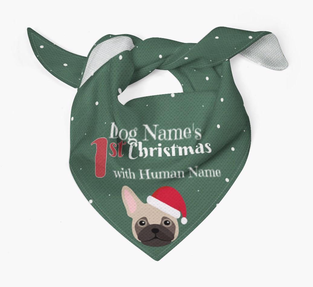 First Christmas Personalised Bandana with {breedFullName} Icon