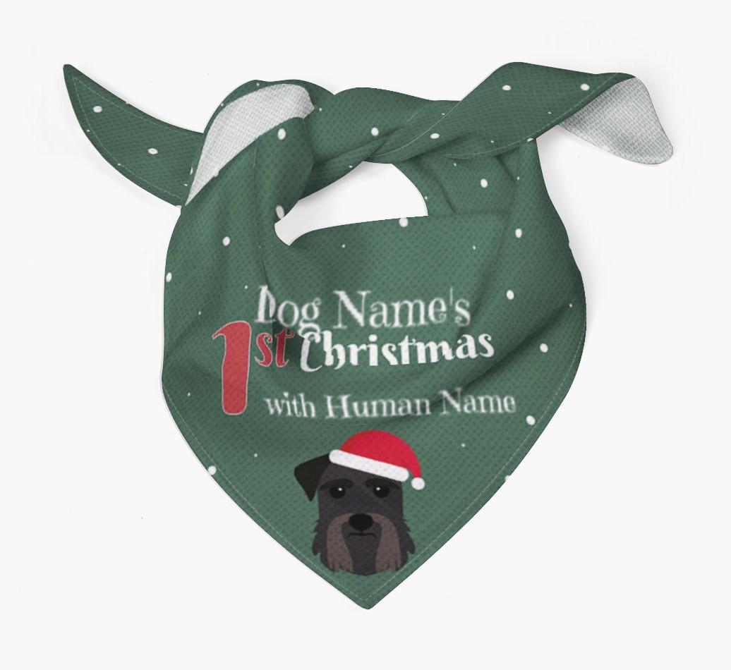 First Christmas Personalised Bandana with {breedFullName} Icon