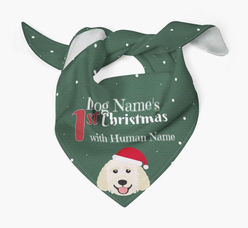 First Christmas Personalised Bandana with {breedFullName} Icon