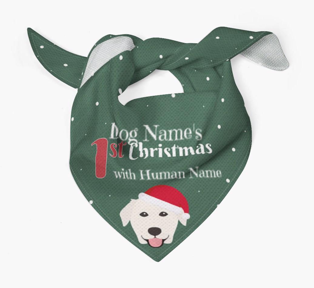 First Christmas Personalised Bandana with {breedFullName} Icon