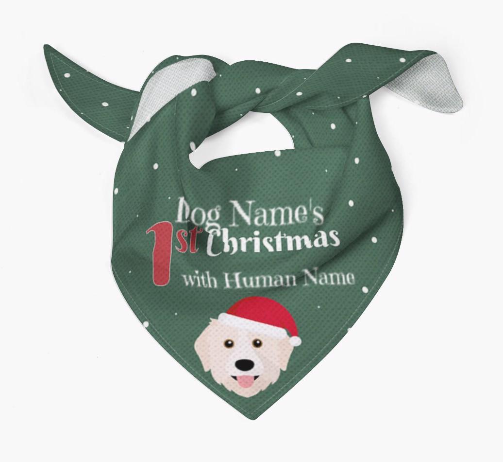 First Christmas Personalised Bandana with {breedFullName} Icon