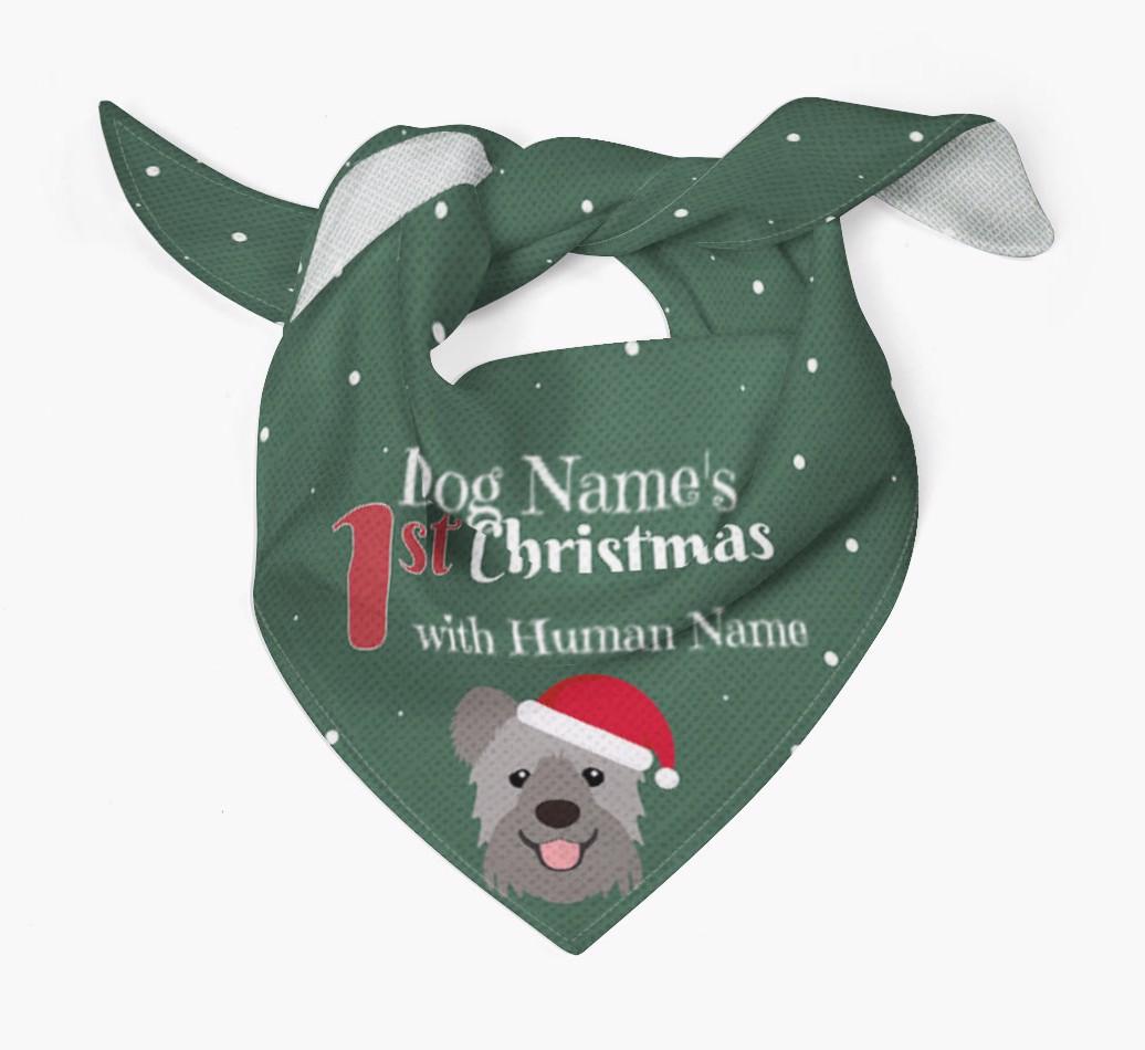 First Christmas Personalised Bandana with {breedFullName} Icon