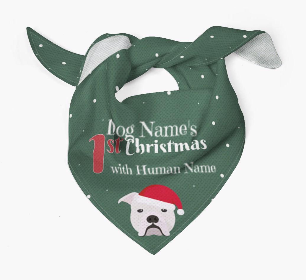 First Christmas Personalised Bandana with {breedFullName} Icon