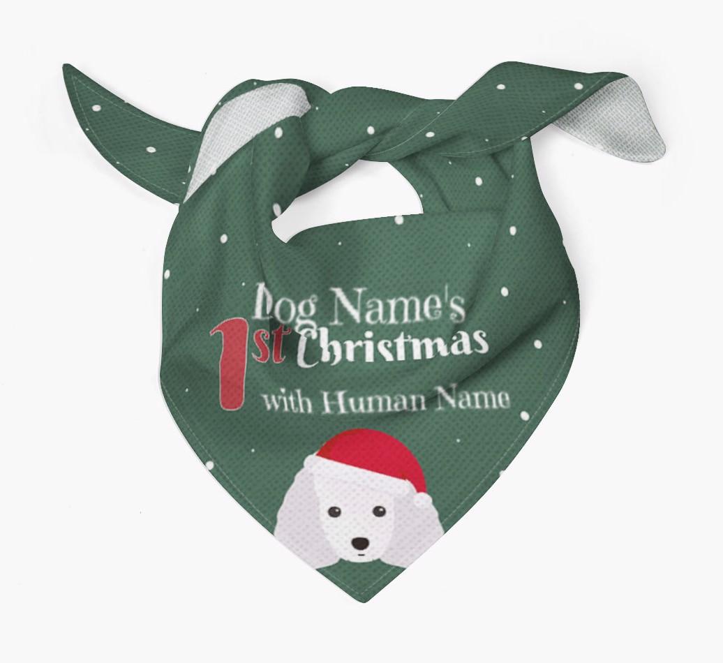 First Christmas Personalised Bandana with {breedFullName} Icon