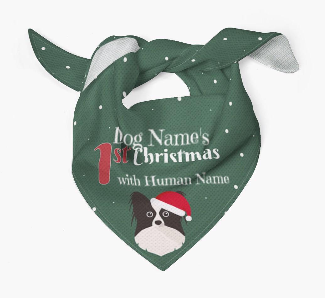 First Christmas Personalised Bandana with {breedFullName} Icon