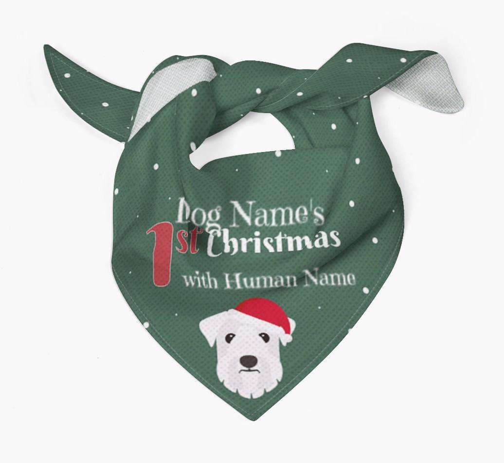 First Christmas Personalised Bandana with {breedFullName} Icon
