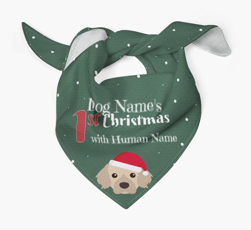 First Christmas Personalised Bandana with {breedFullName} Icon