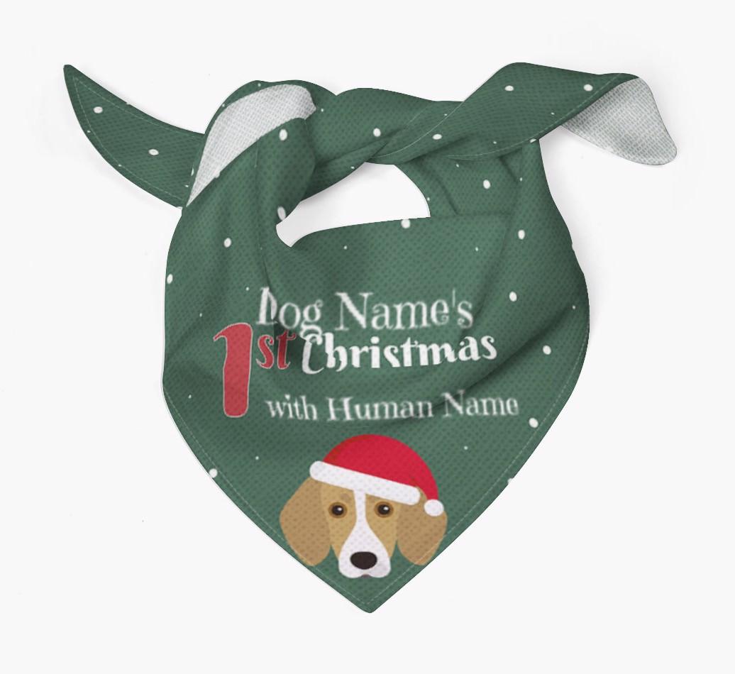 First Christmas Personalised Bandana with {breedFullName} Icon