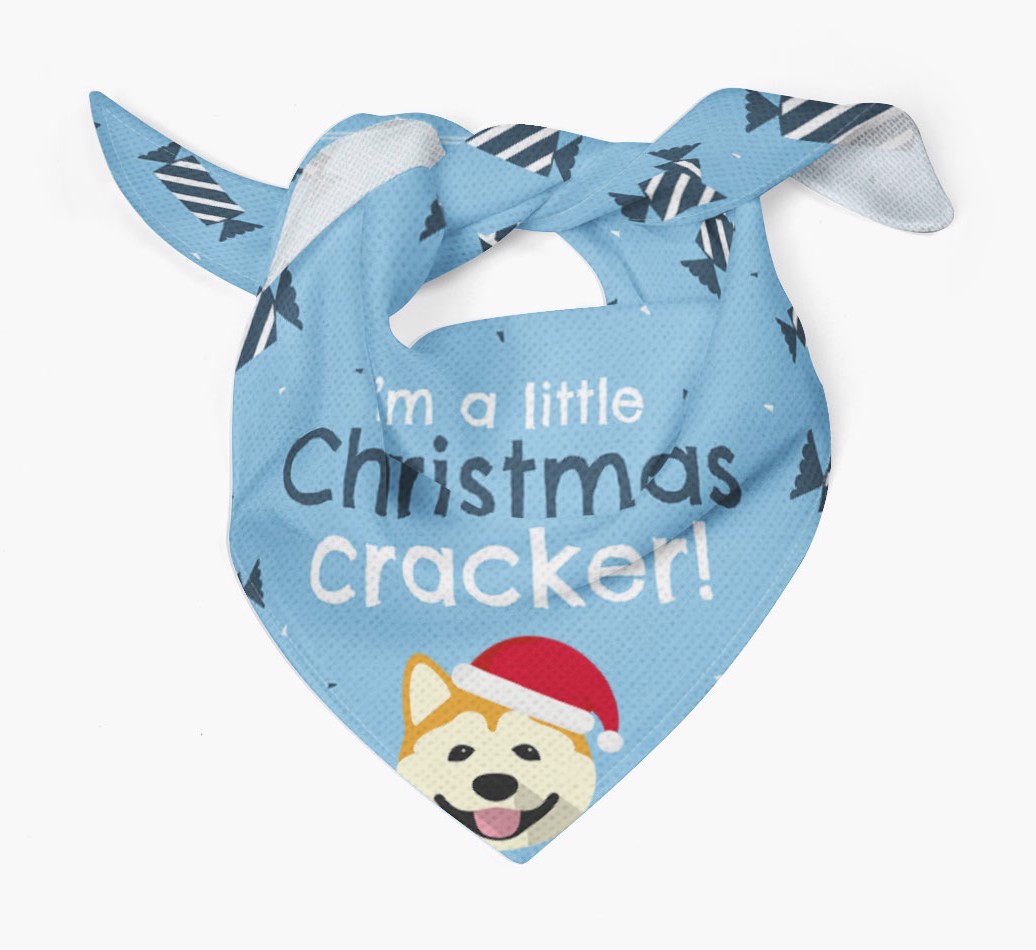 Christmas Cracker Personalised Bandana with {breedFullName} Icon