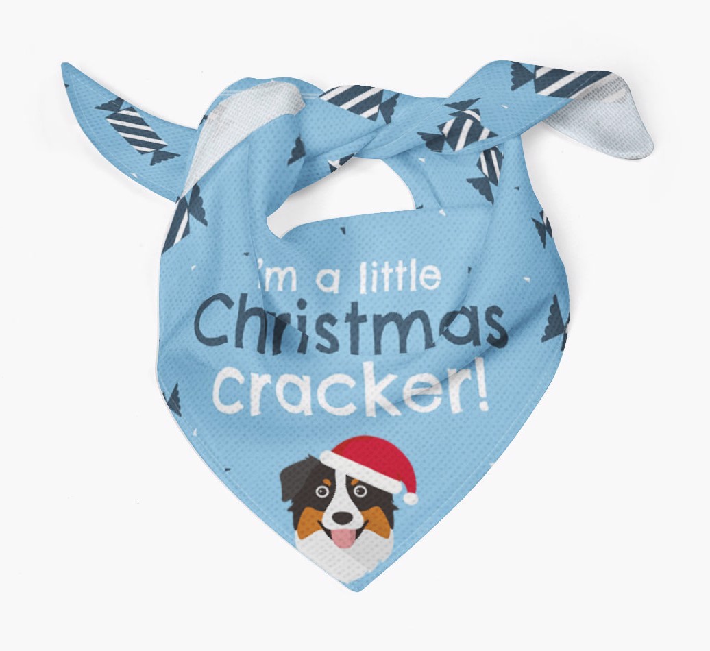Christmas Cracker Personalised Bandana with {breedFullName} Icon