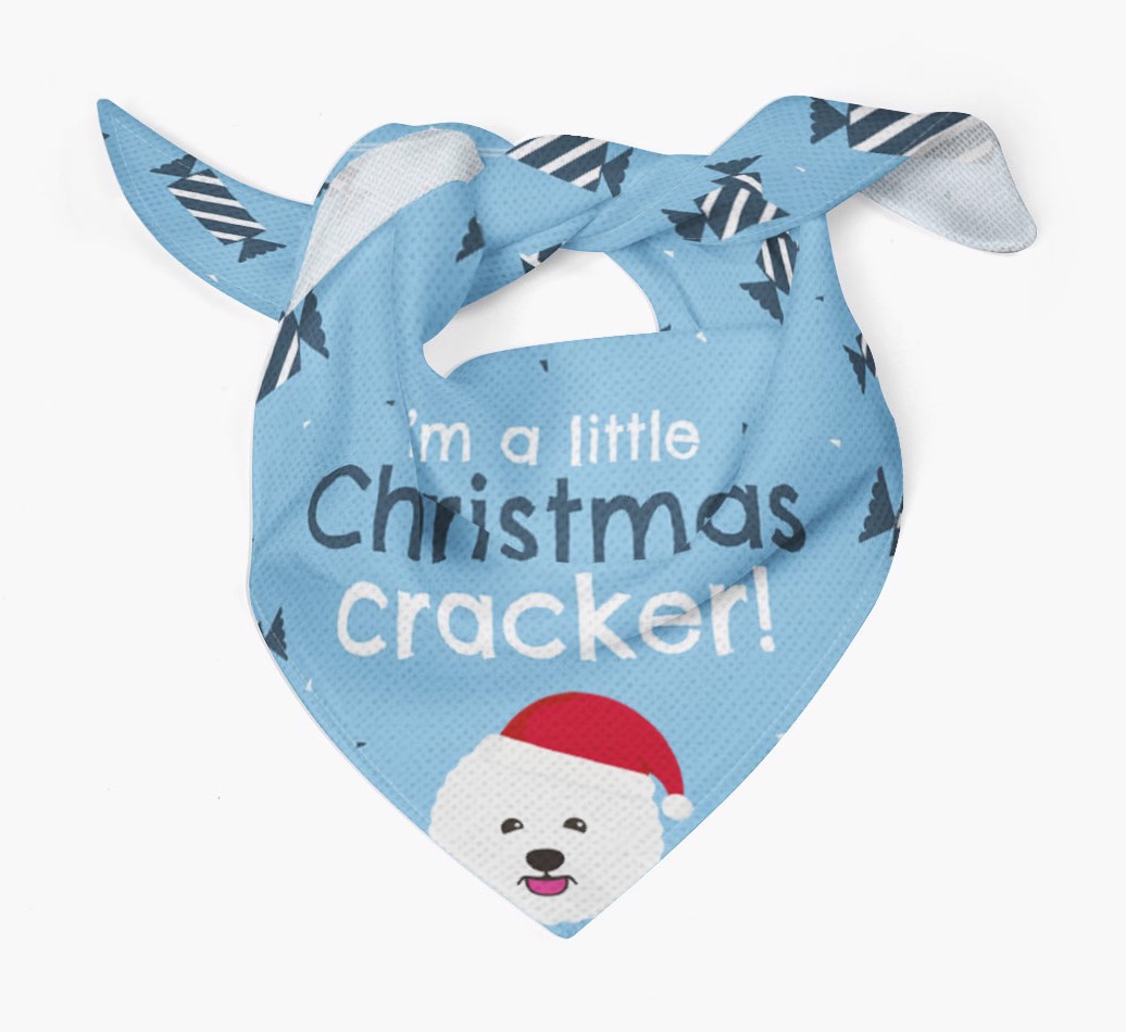 Christmas Cracker Personalised Bandana with {breedFullName} Icon
