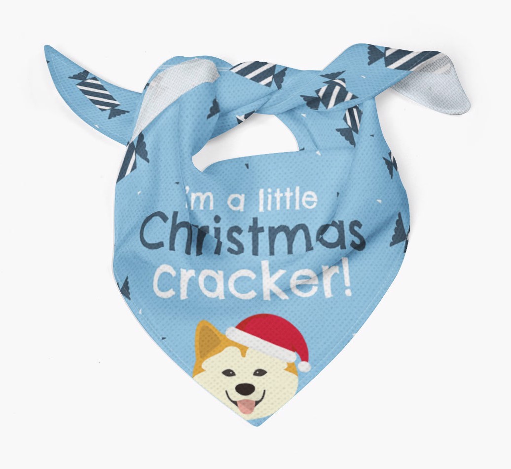 Christmas Cracker Personalised Bandana with {breedFullName} Icon