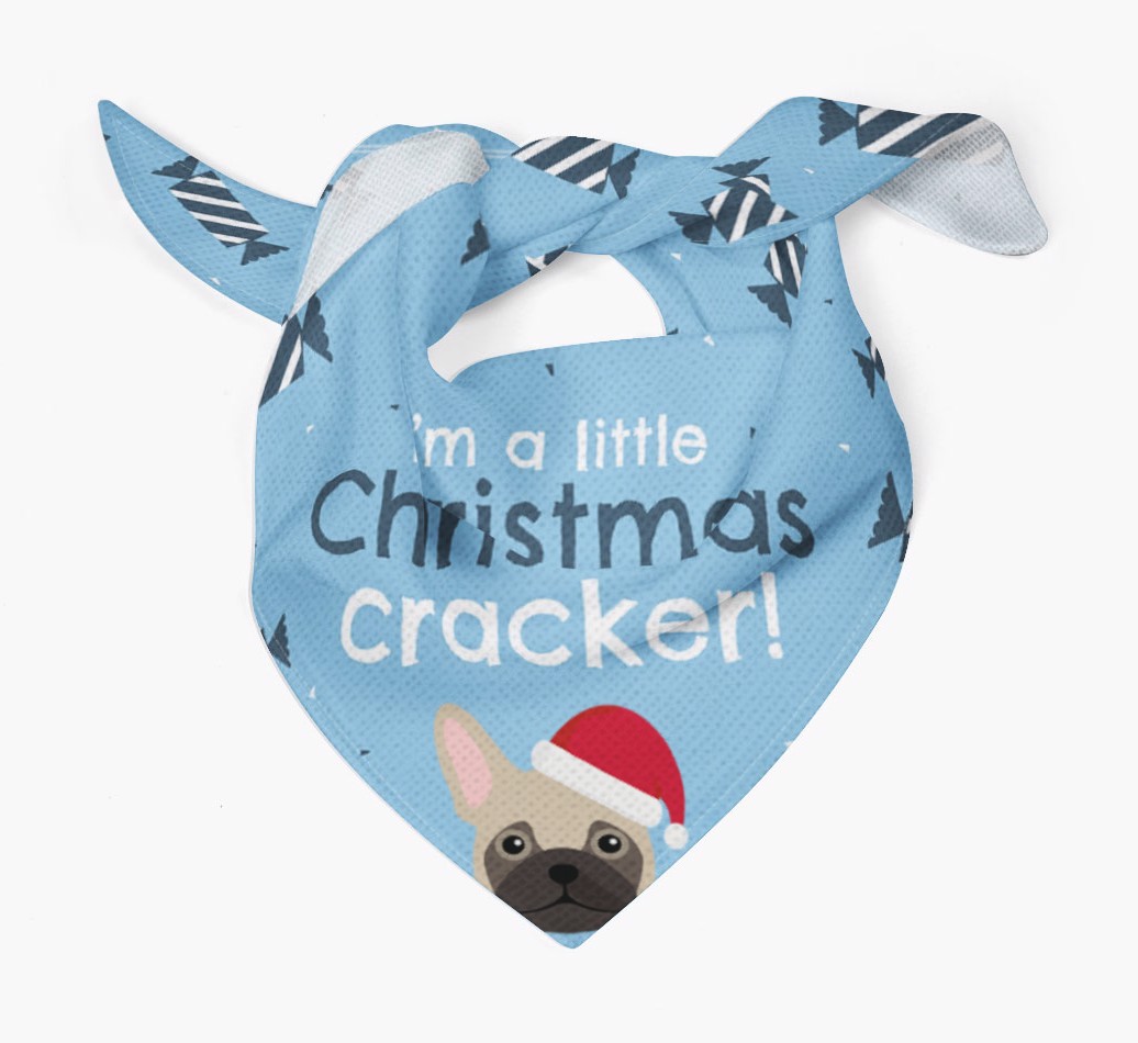Christmas Cracker Personalised Bandana with {breedFullName} Icon