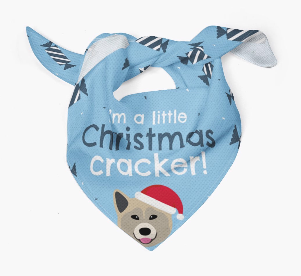 Christmas Cracker Personalised Bandana with {breedFullName} Icon