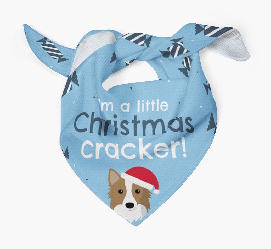 Christmas Cracker Personalised Bandana with {breedFullName} Icon
