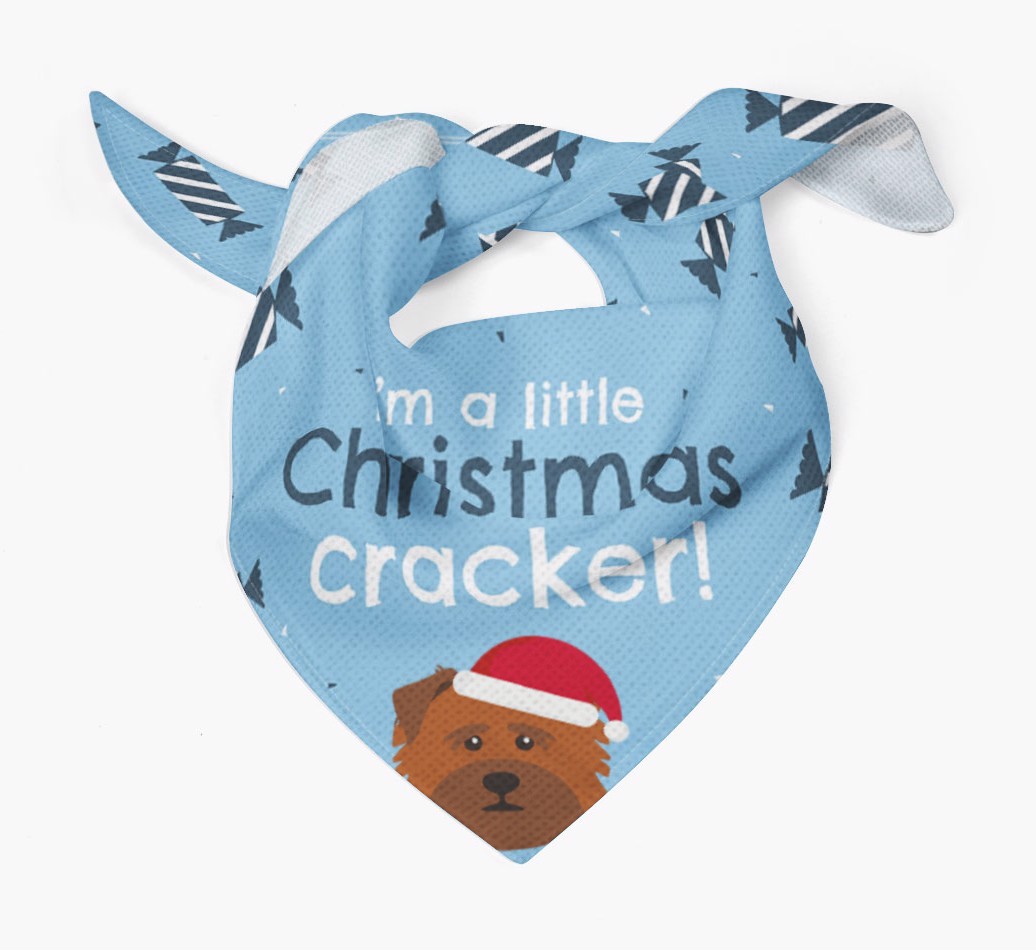 Christmas Cracker Personalised Bandana with {breedFullName} Icon