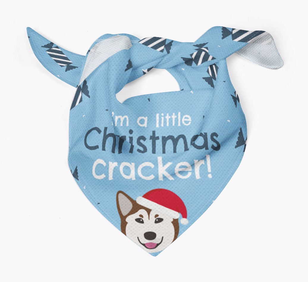 'Christmas Cracker' - Personalized {breedFullName} Bandana