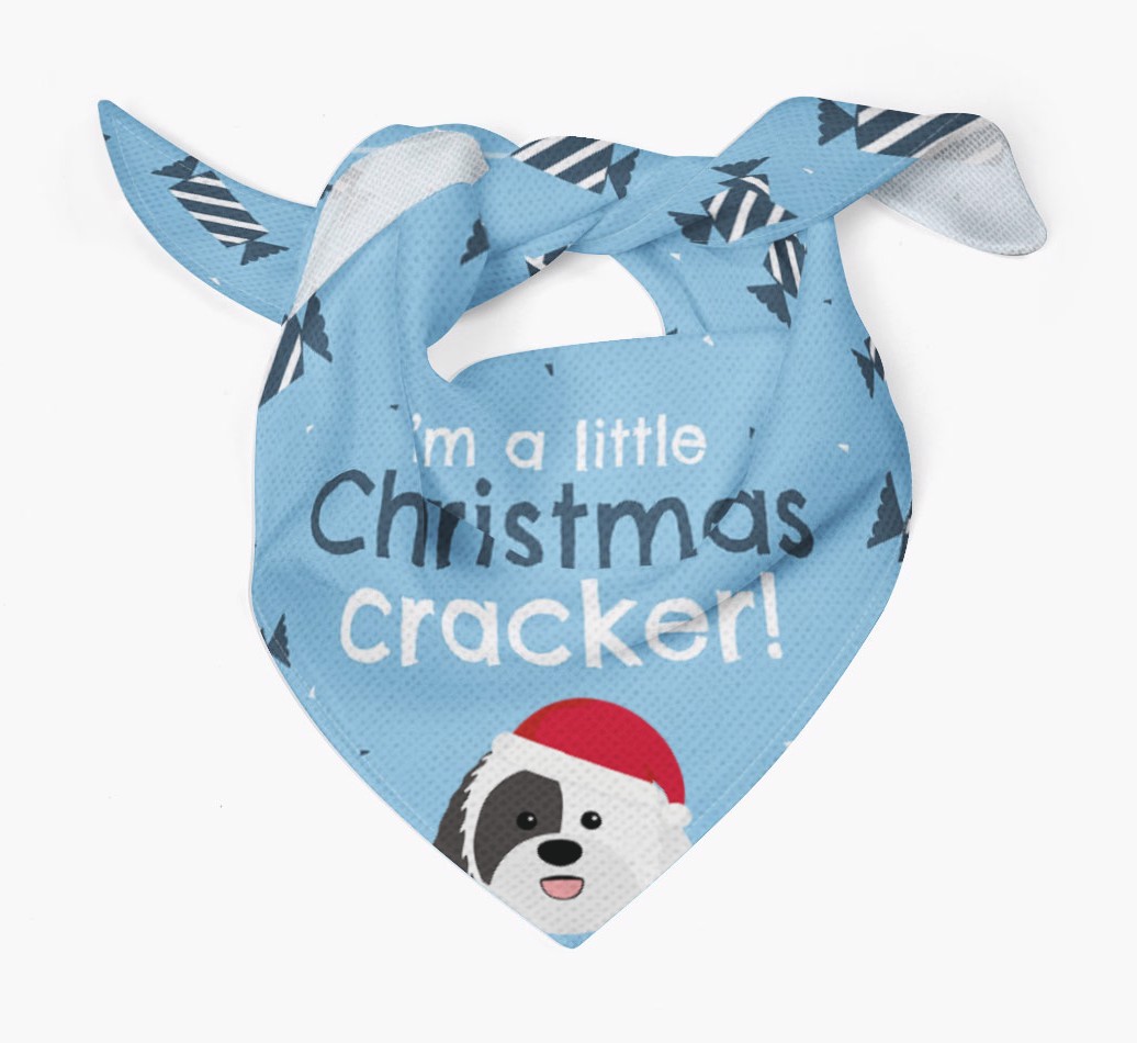 'Christmas Cracker' - Personalized {breedFullName} Bandana