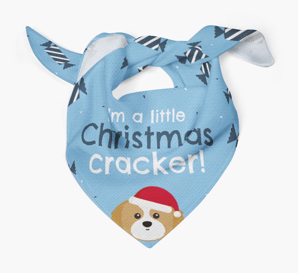 Christmas Cracker Personalised Bandana with {breedFullName} Icon