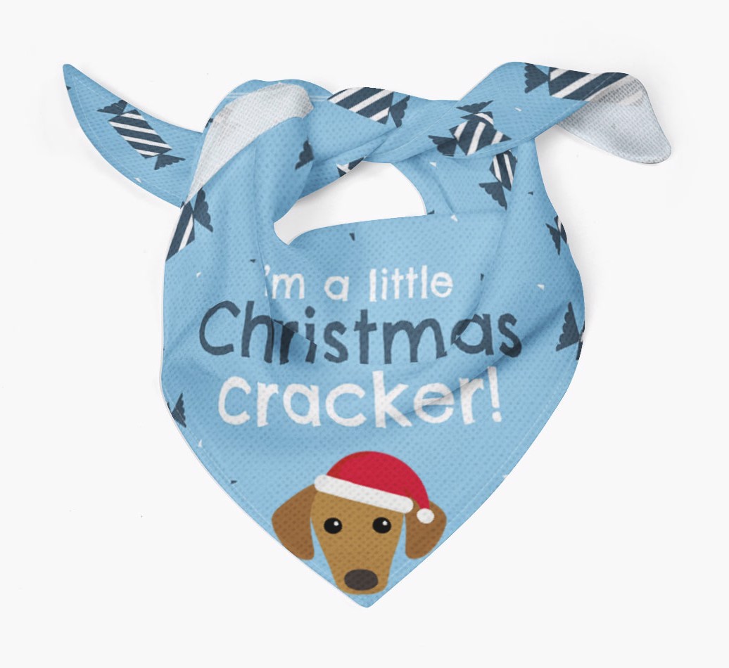 'Christmas Cracker' - Personalized {breedFullName} Bandana
