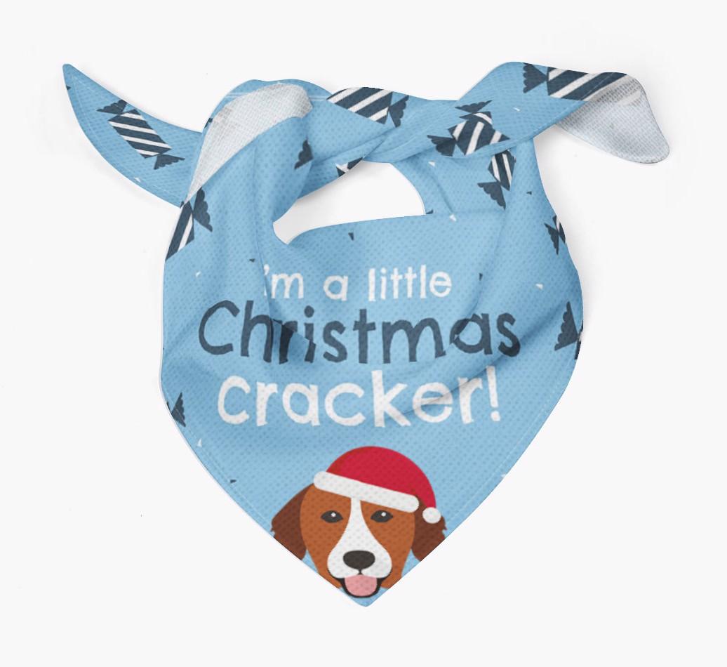 Christmas Cracker Personalised Bandana with {breedFullName} Icon