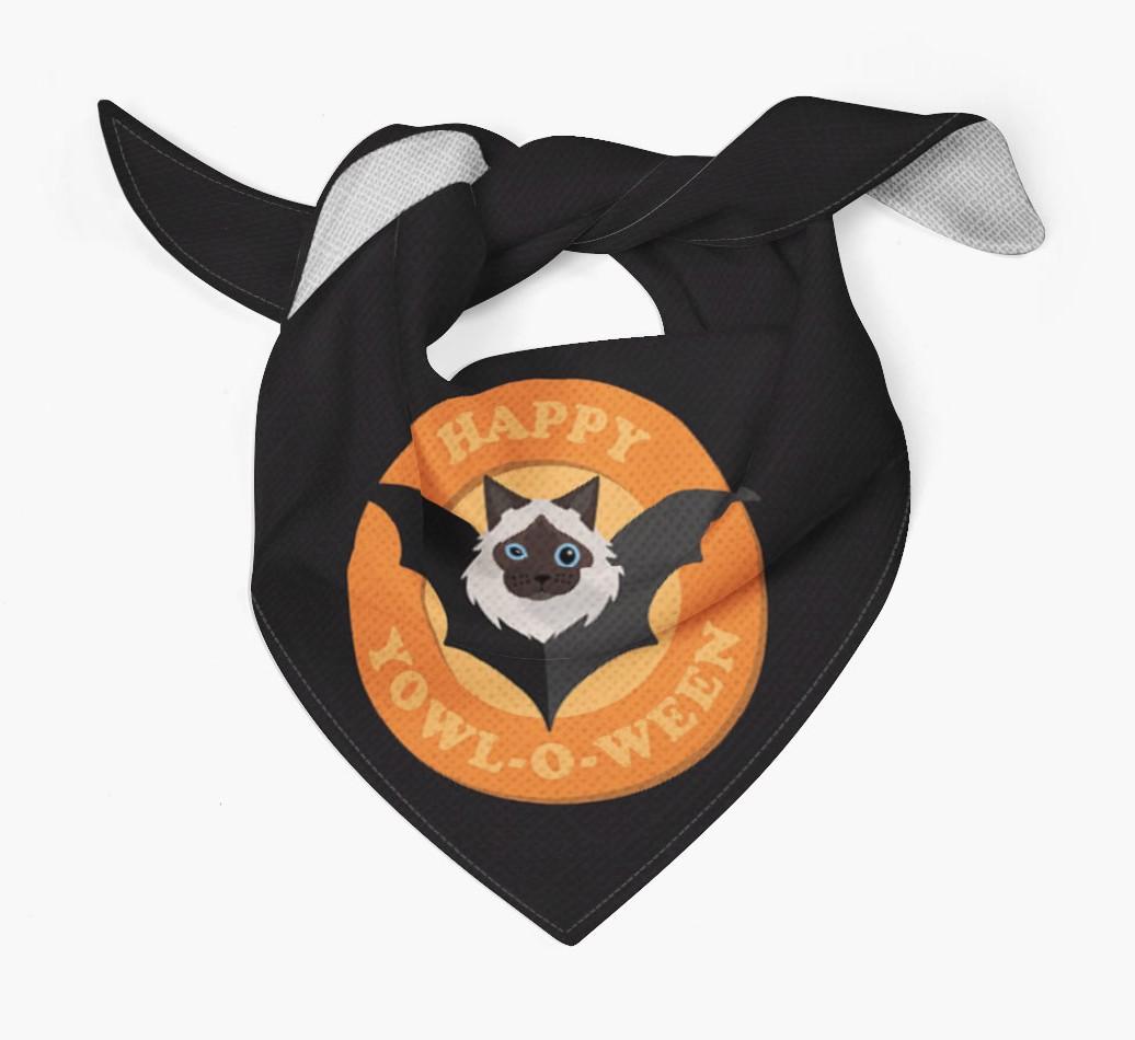 'Happy Yowl-o-ween' - Personalized {breedFullName} Bandana