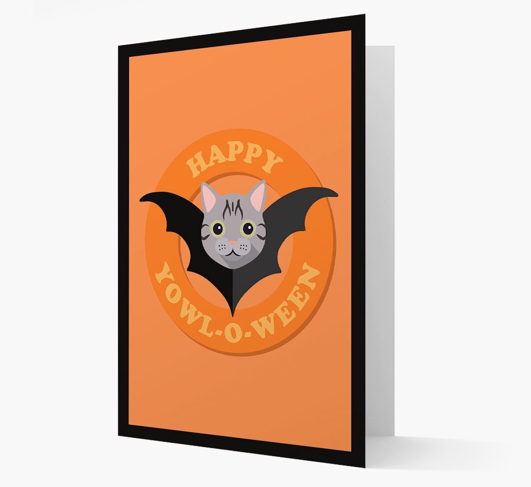 'Happy Yowl-o-ween' - Personalized {breedFullName} Card