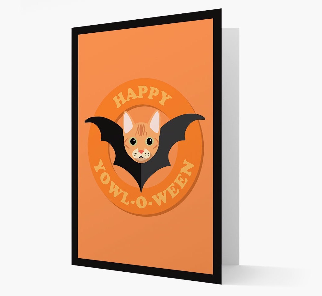 'Happy Yowl-o-ween' - Personalized {breedFullName} Card