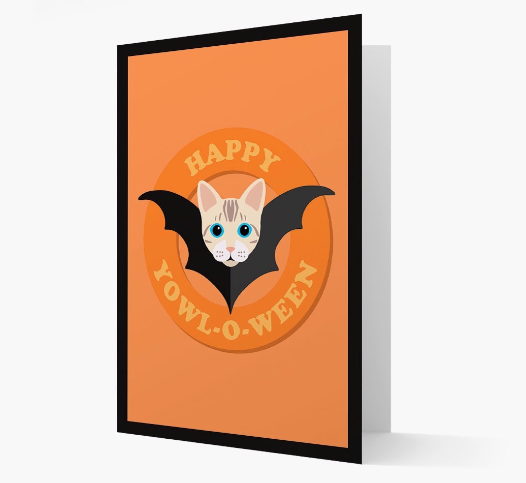 'Happy Yowl-o-ween' - Personalized {breedFullName} Card