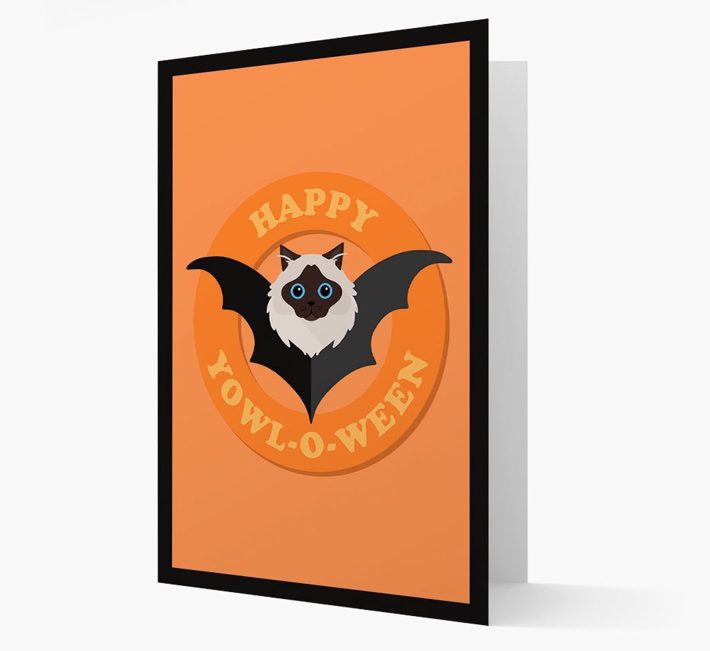'Happy Yowl-o-ween' - Personalized {breedFullName} Card