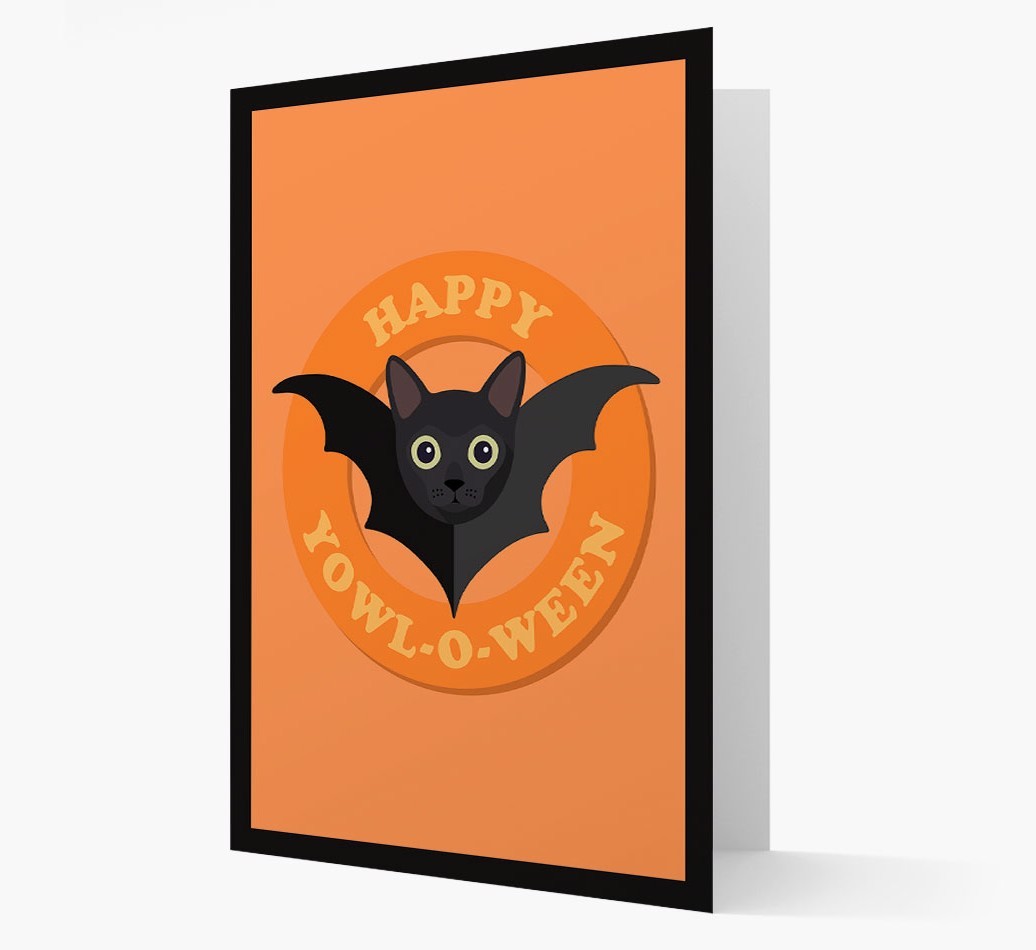 'Happy Yowl-o-ween' - Personalized {breedFullName} Card