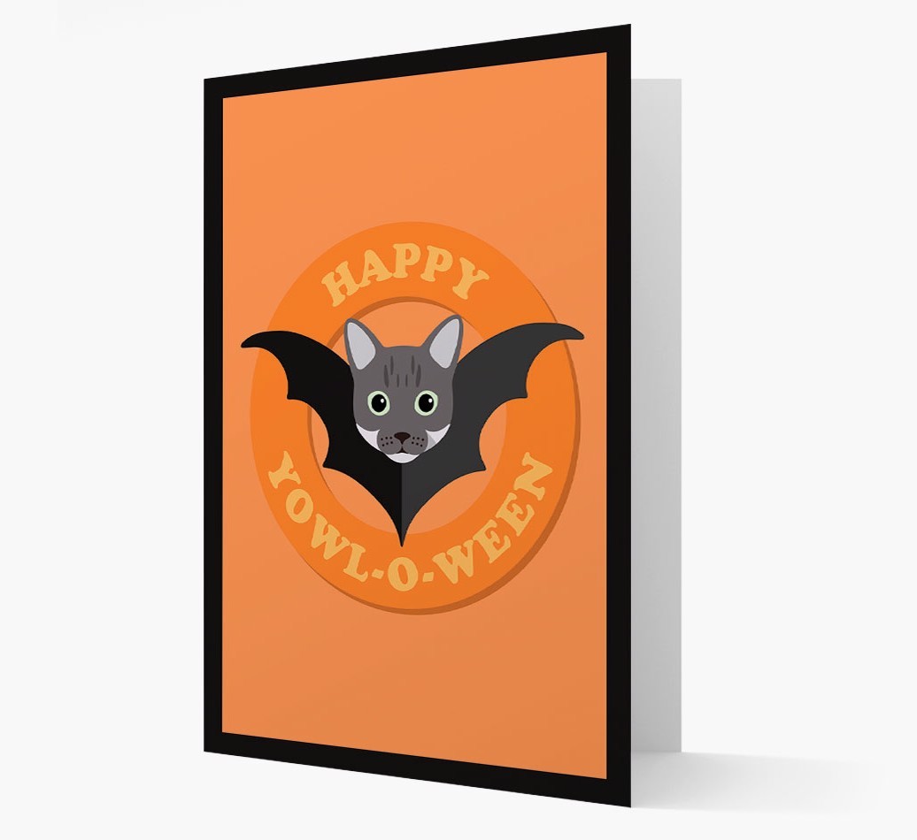 'Happy Yowl-o-ween' - Personalized {breedFullName} Card