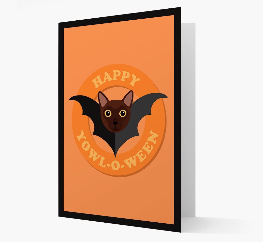 'Happy Yowl-o-ween' - Personalized {breedFullName} Card