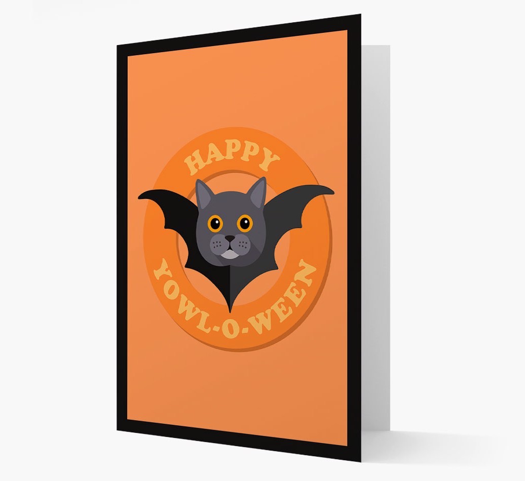 'Happy Yowl-o-ween' - Personalized {breedFullName} Card