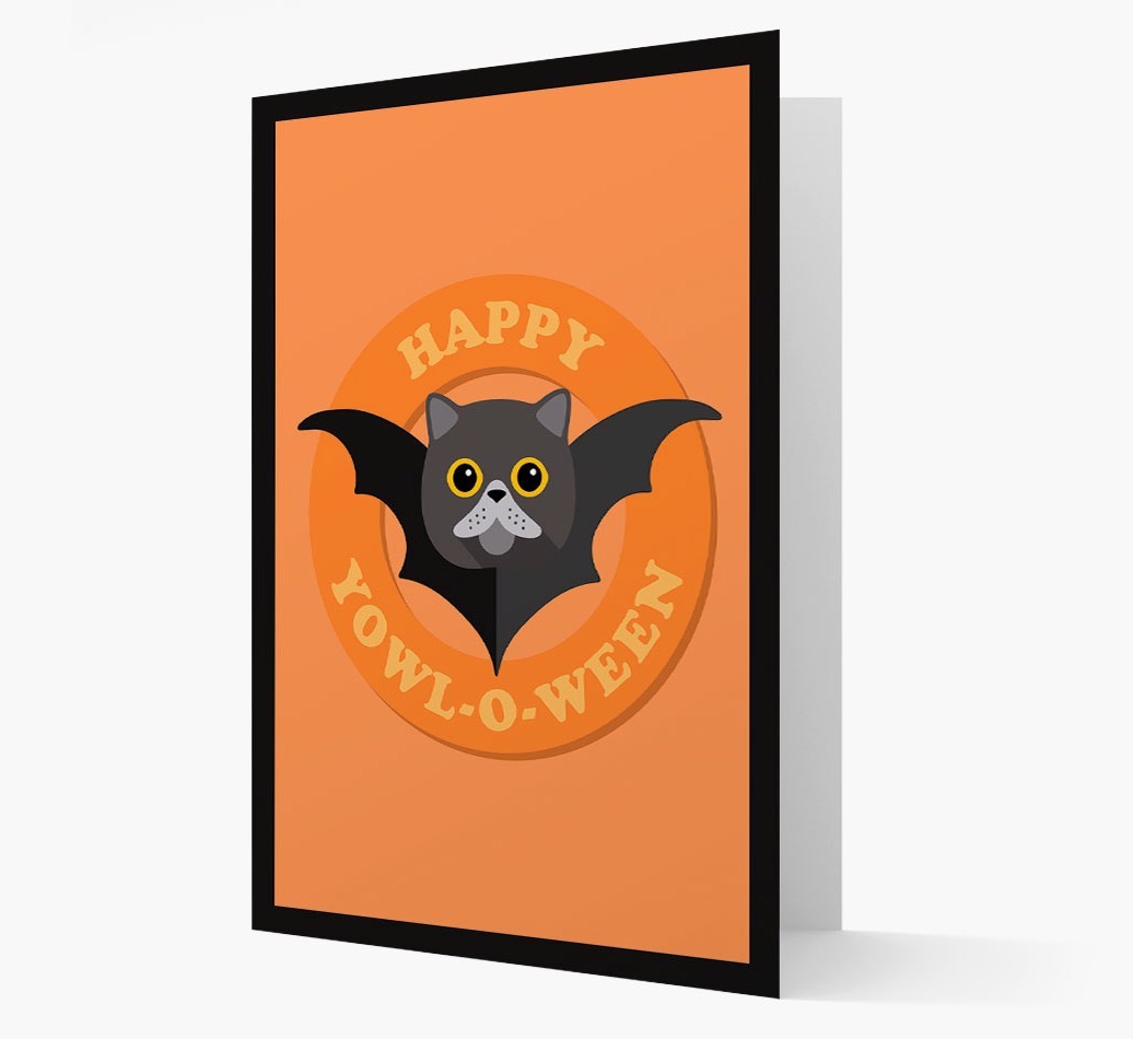 'Happy Yowl-o-ween' - Personalized {breedFullName} Card