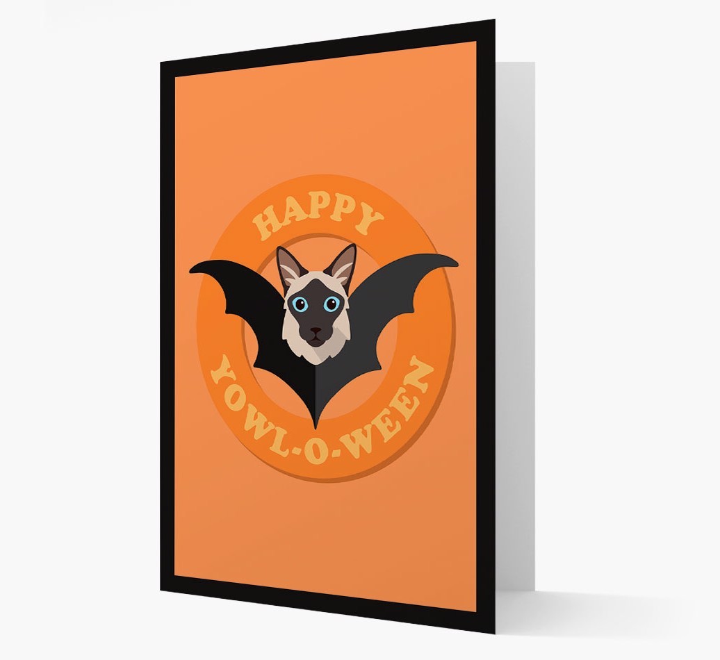 'Happy Yowl-o-ween' - Personalized {breedFullName} Card