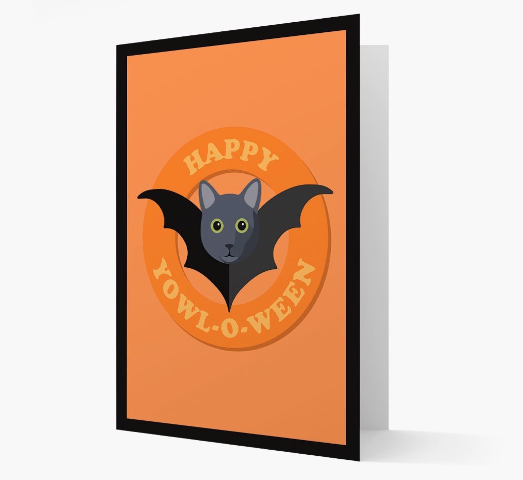 'Happy Yowl-o-ween' - Personalized {breedFullName} Card