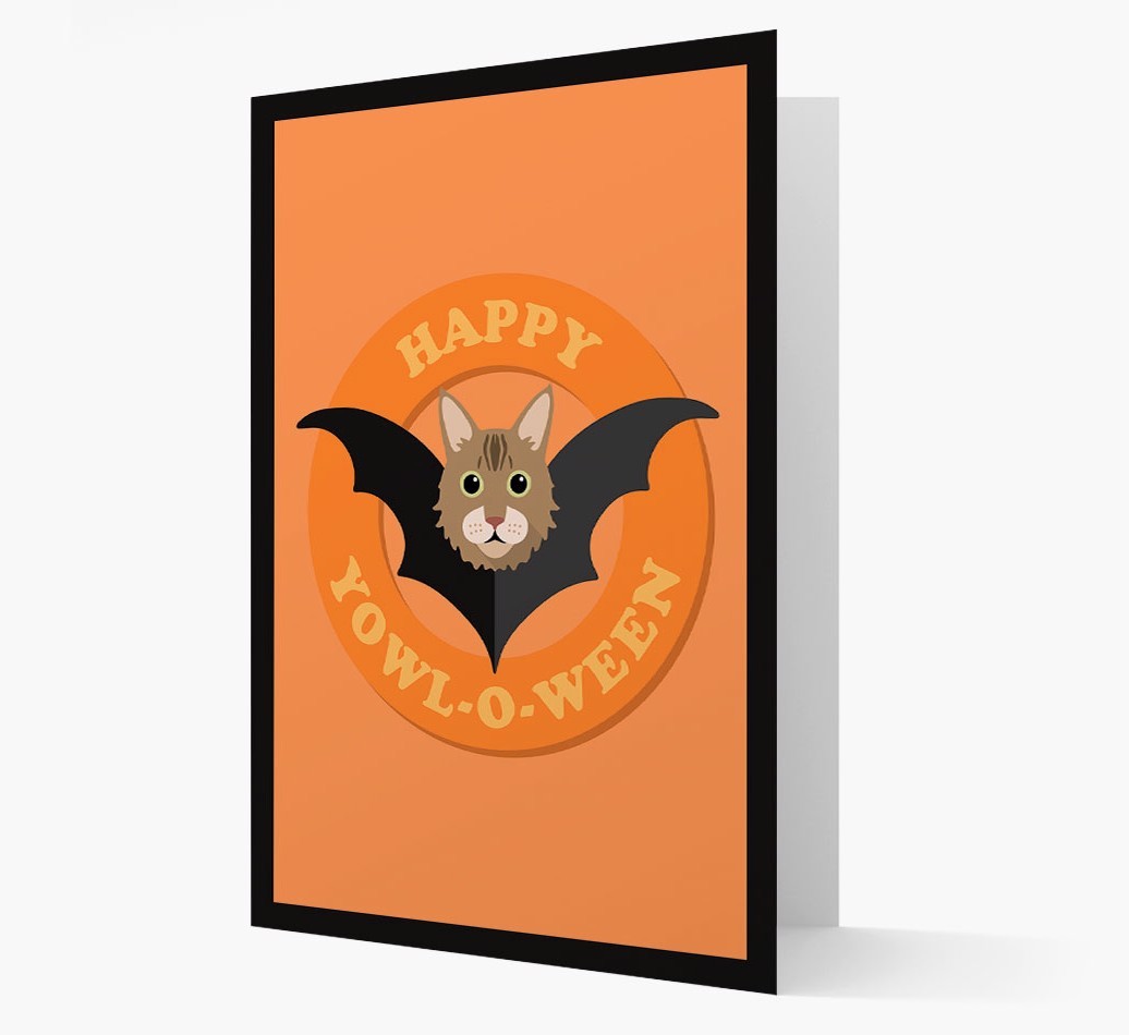 'Happy Yowl-o-ween' - Personalized {breedFullName} Card