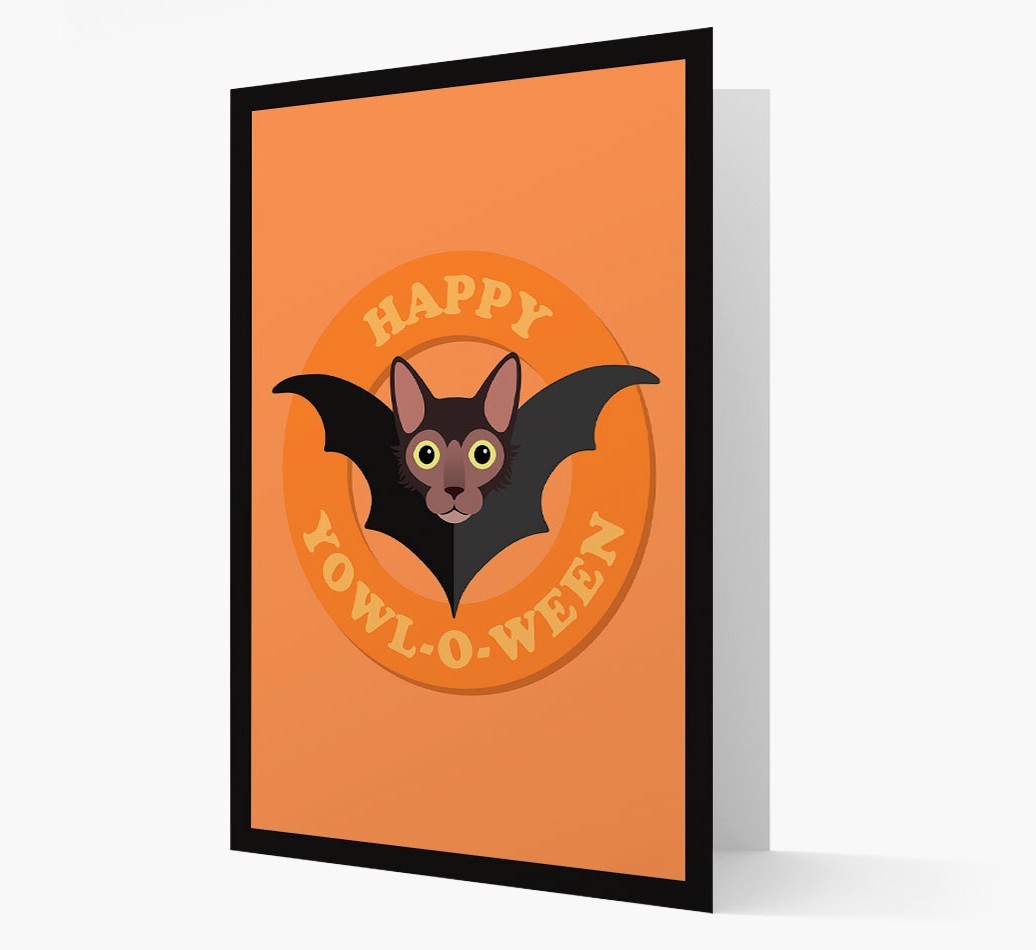 'Happy Yowl-o-ween' - Personalized {breedFullName} Card