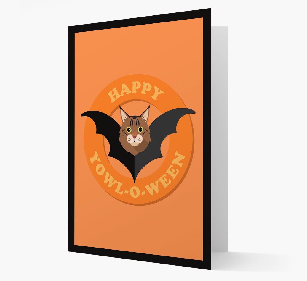 'Happy Yowl-o-ween' - Personalized {breedFullName} Card
