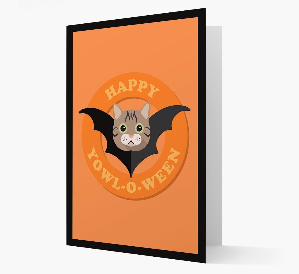 'Happy Yowl-o-ween' - Personalized {breedFullName} Card