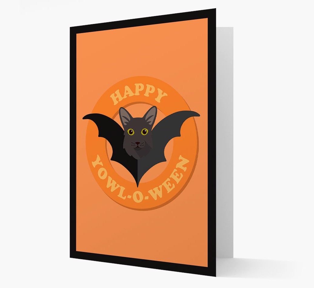 'Happy Yowl-o-ween' - Personalized {breedFullName} Card