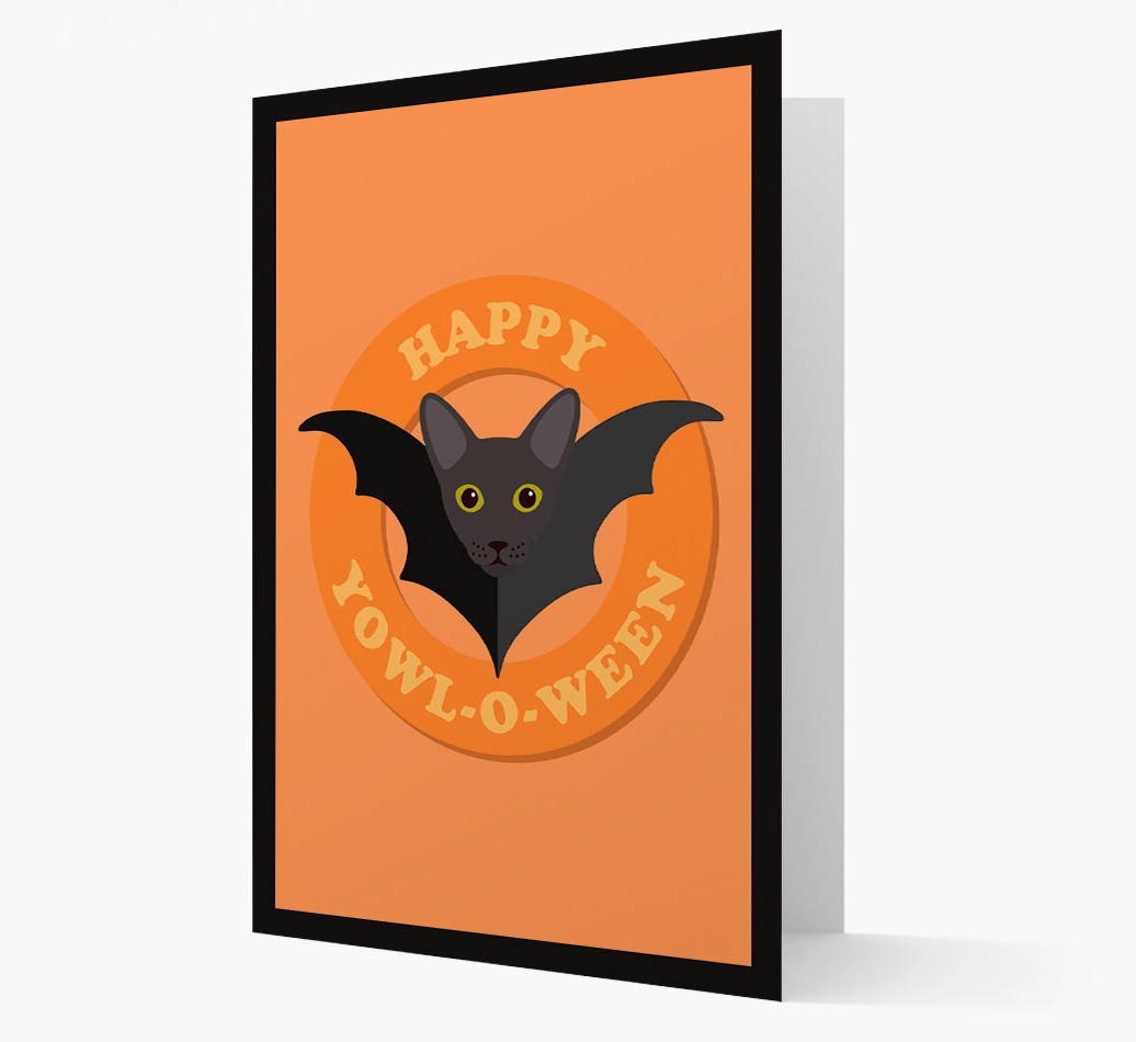 'Happy Yowl-o-ween' - Personalized {breedFullName} Card