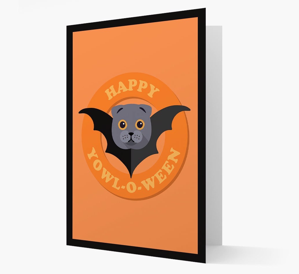 'Happy Yowl-o-ween' - Personalized {breedFullName} Card