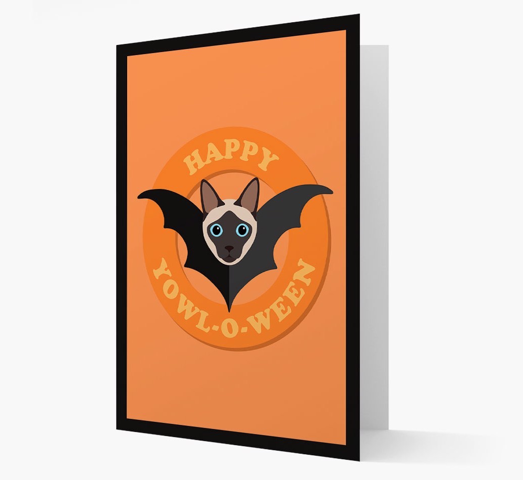'Happy Yowl-o-ween' - Personalized {breedFullName} Card