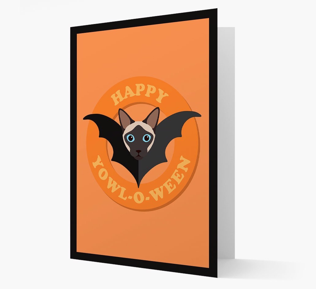 'Happy Yowl-o-ween' - Personalized {breedFullName} Card