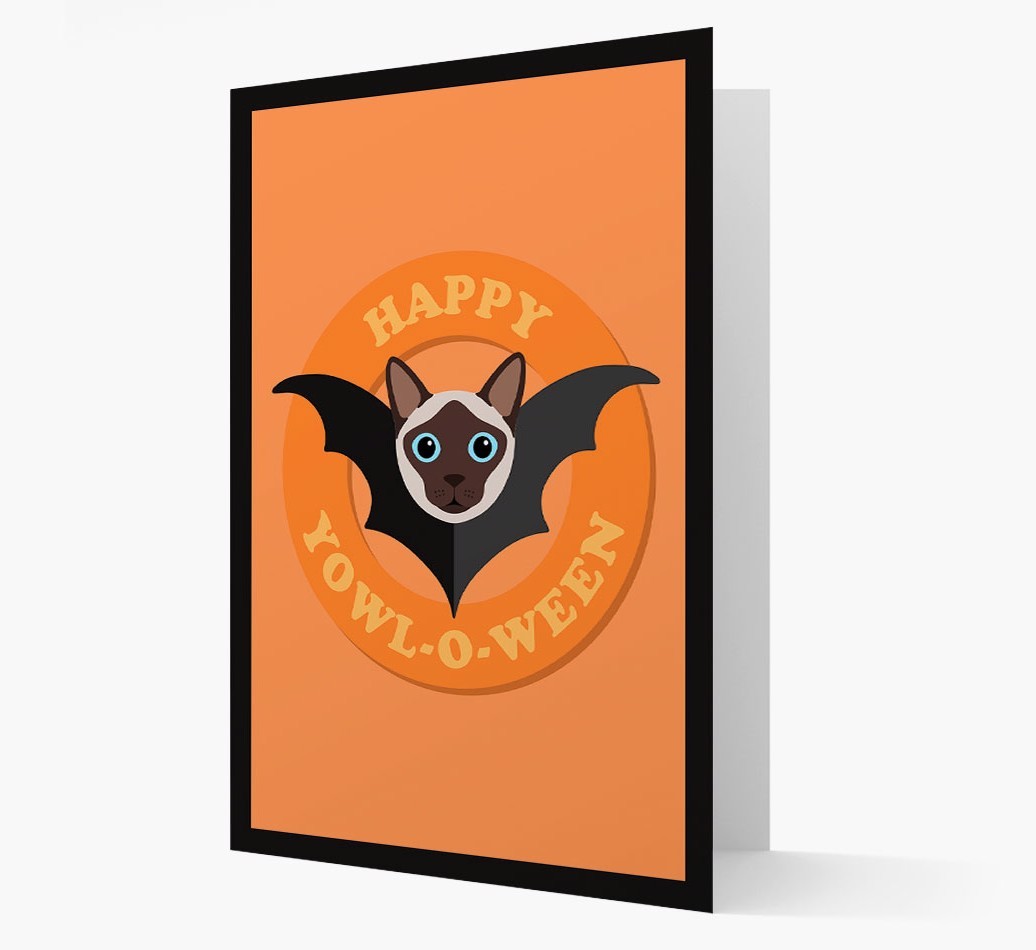 'Happy Yowl-o-ween' - Personalized {breedFullName} Card